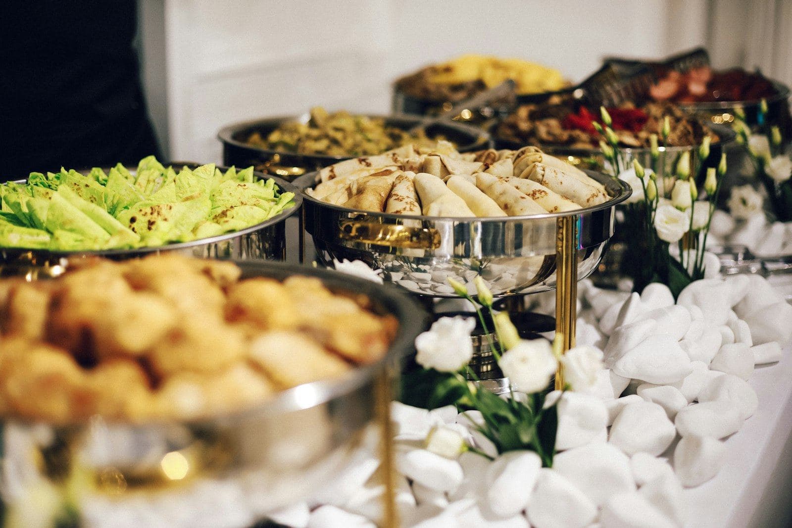 Event catering buffet service for a celebration